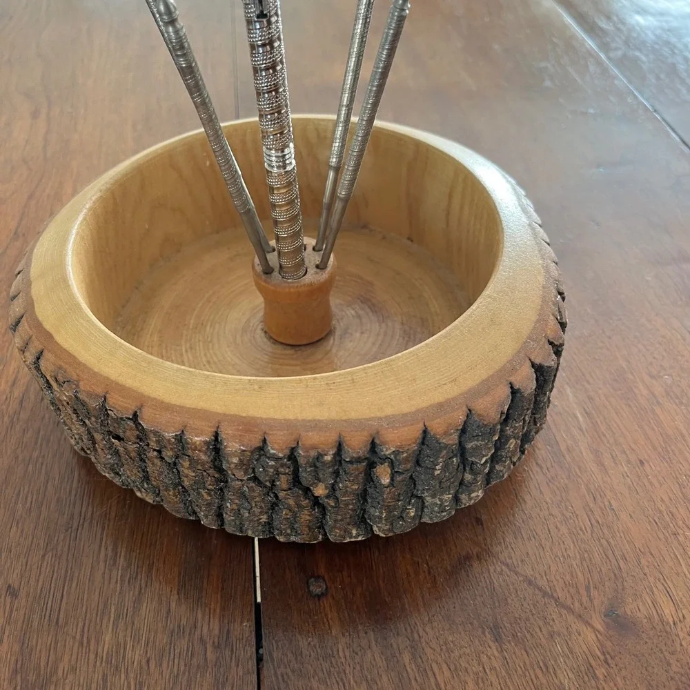 Vintage Live Edge Nut Bowl